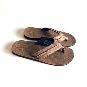 Men’s New Reef Brown Tan Synthetic Flip Flops Sandals size 10